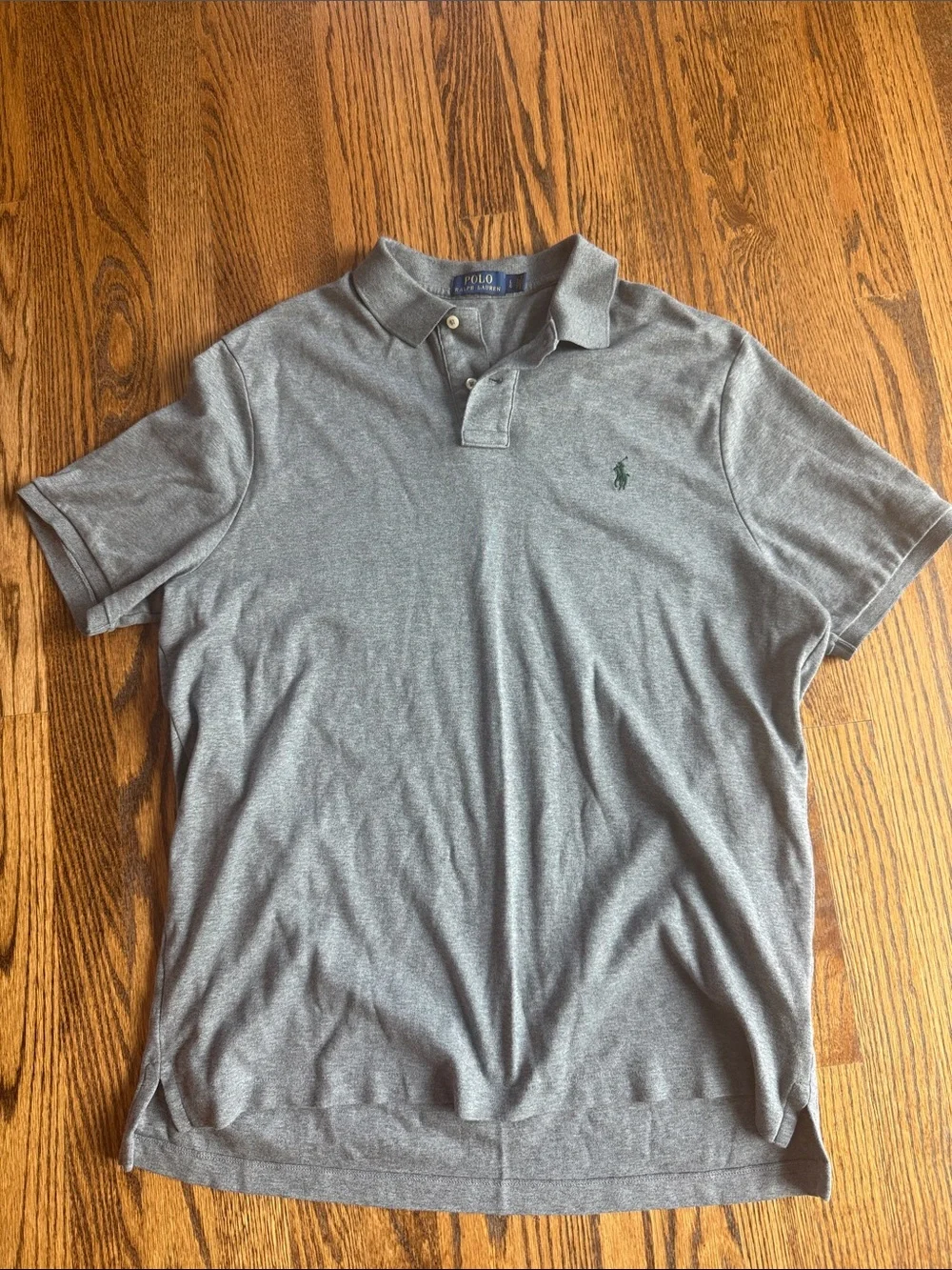 Polo by Ralph Lauren Heather Gray Polo with Green Pony